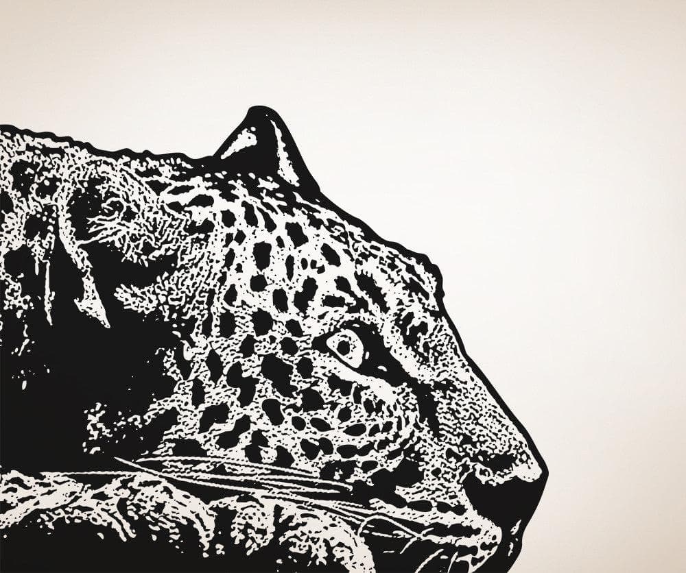 Vinyl Wall Decal Sticker Laying Leopard #5480