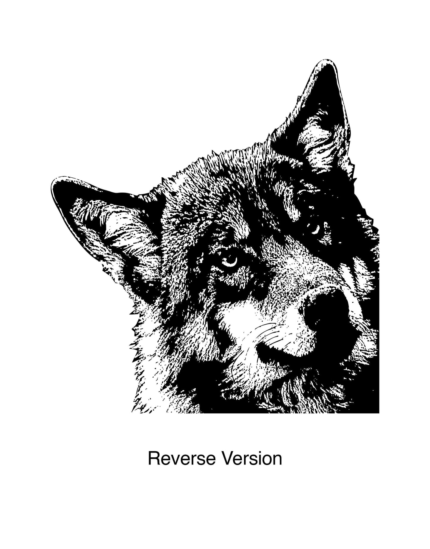 Peeking Wolf Vinyl Wall Decal Sticker. #5484