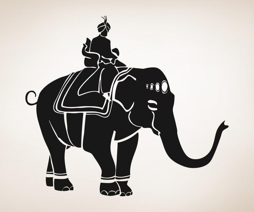Vinyl Wall Decal Sticker Ganesha Elephant #5488
