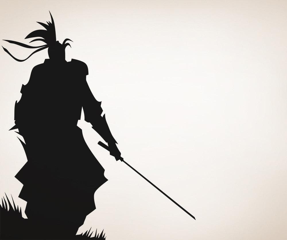 Vinyl Wall Decal Sticker Samurai Shadow #5497