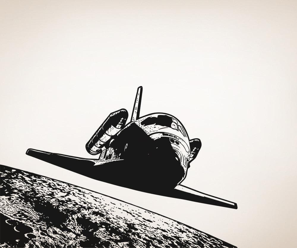 Vinyl Wall Decal Sticker Orbiting Shuttle #5499