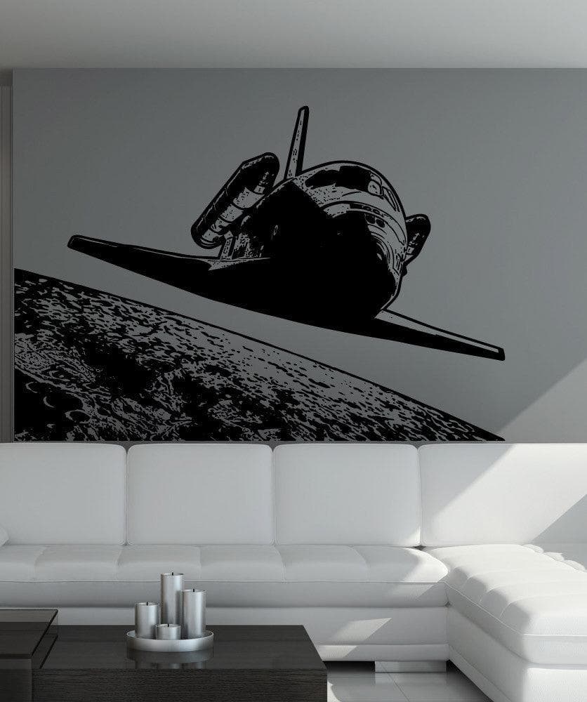 Vinyl Wall Decal Sticker Orbiting Shuttle #5499