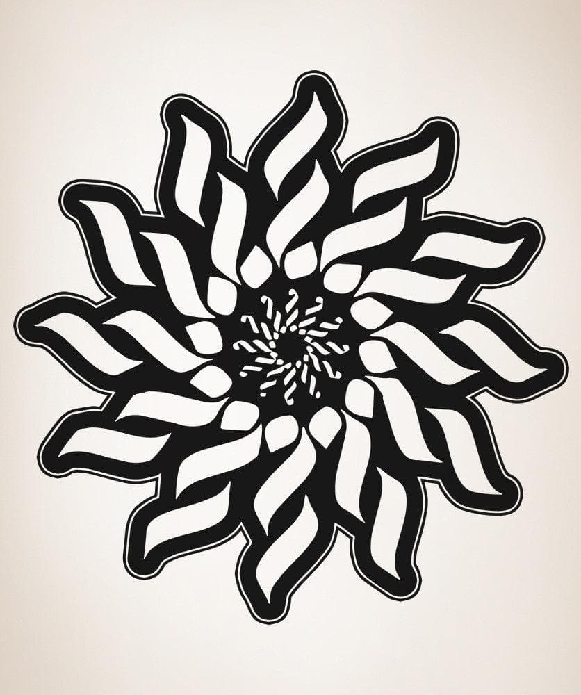 Abstract Sun Design Vinyl Wall Decal Sticker. #5507