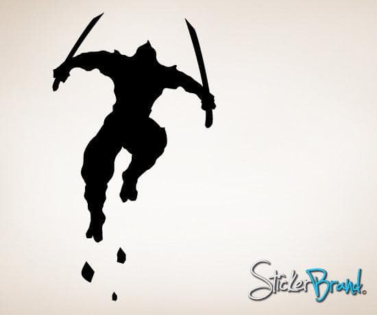 Vinyl Wall Decal Sticker Ninja Jumping Sword #GFoster111