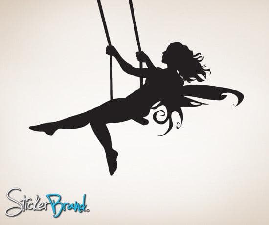 Fairy on Swing Vinyl Wall Decal Sticker #AC134