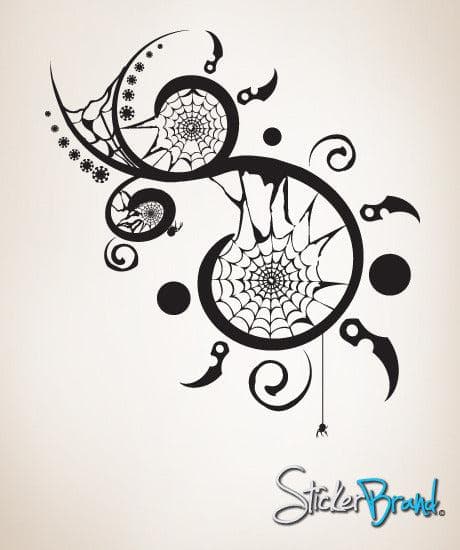 Vinyl Wall Decal Sticker Spiral Web #GFoster115