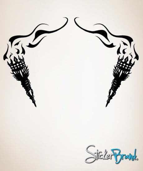 Vinyl Wall Decal Sticker Torches Set #GFoster117