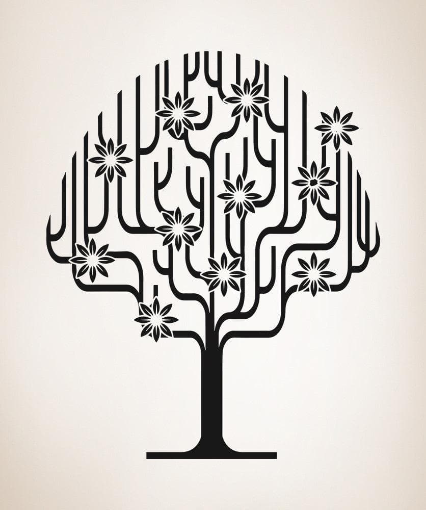Vinyl Wall Decal Sticker Abstract Flower Tree #5510