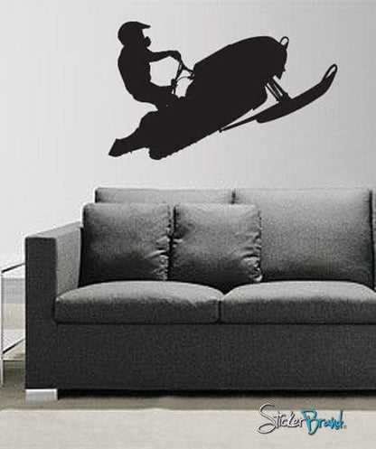 Vinyl Wall Decal Sticker Snow Mobile Racer #562