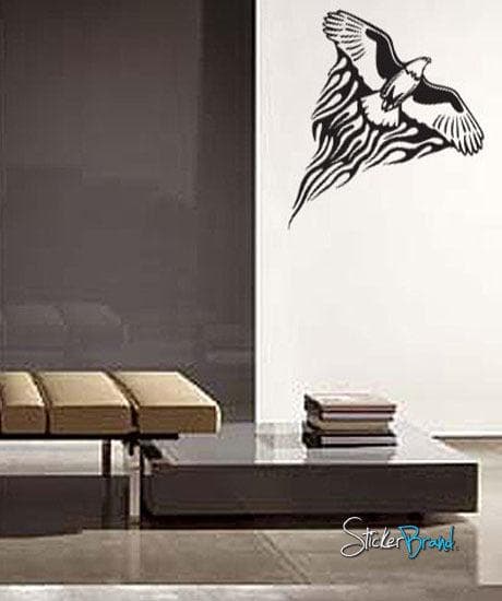 Vinyl Wall Decal Sticker Eagle Soaring Tribal #592