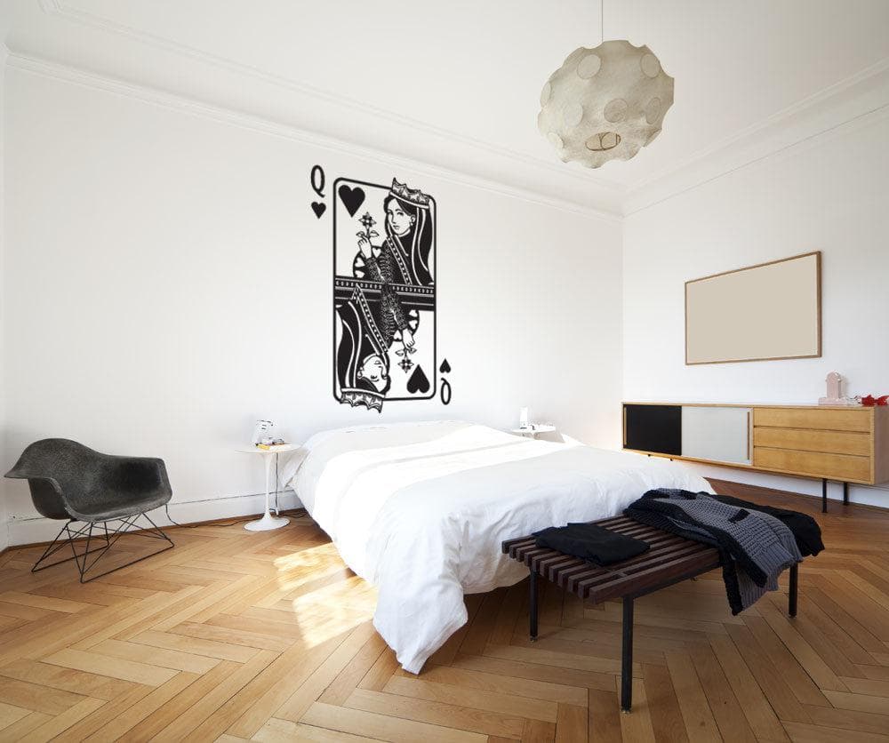 Queen of Hearts Playing Cards Wall Decal Sticker. #OS_DC360