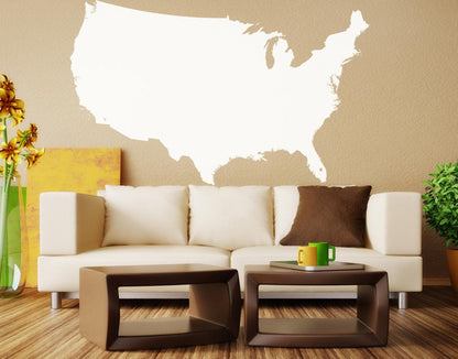 United States of America USA Map Vinyl Wall Decal #6027