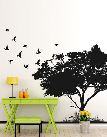 Flying Birds on Tree Wall Decal #6054