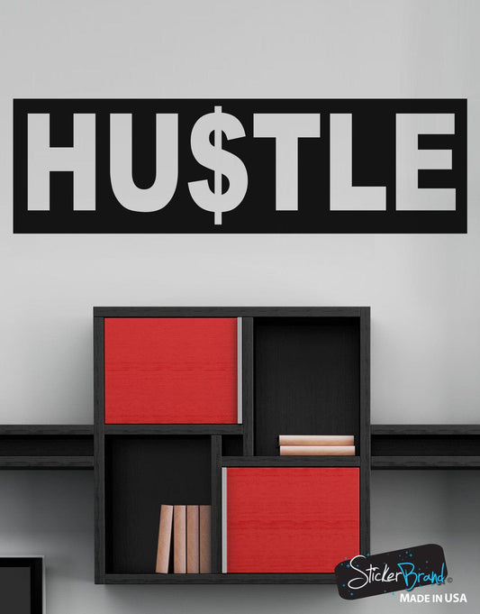Hustle Motivational Quote Vinyl Wall Decal Sticker #6059