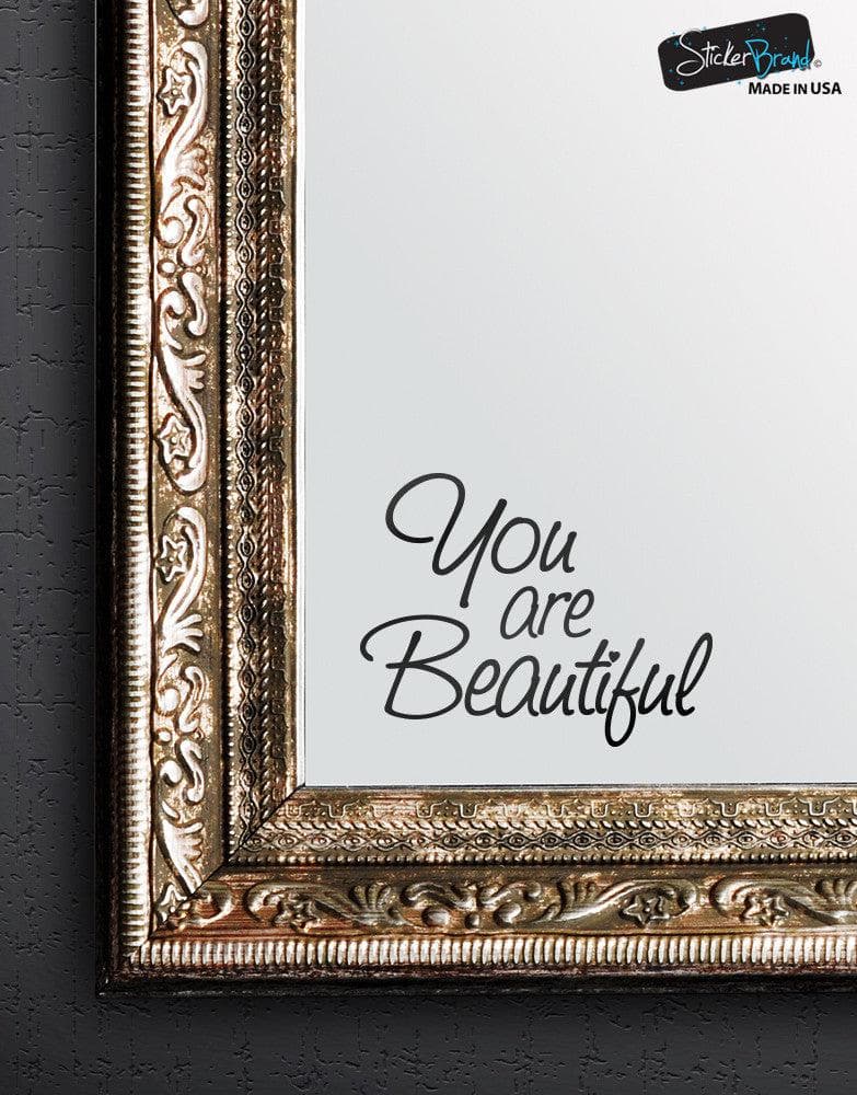 You are Beautiful Vinyl Decal Sticker for Mirrors or walls. Boost your –  StickerBrand
