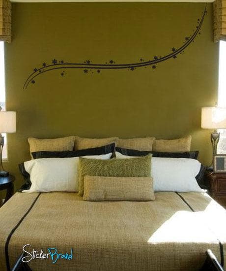 Vinyl Wall Decal Sticker Long Floral Vine #608