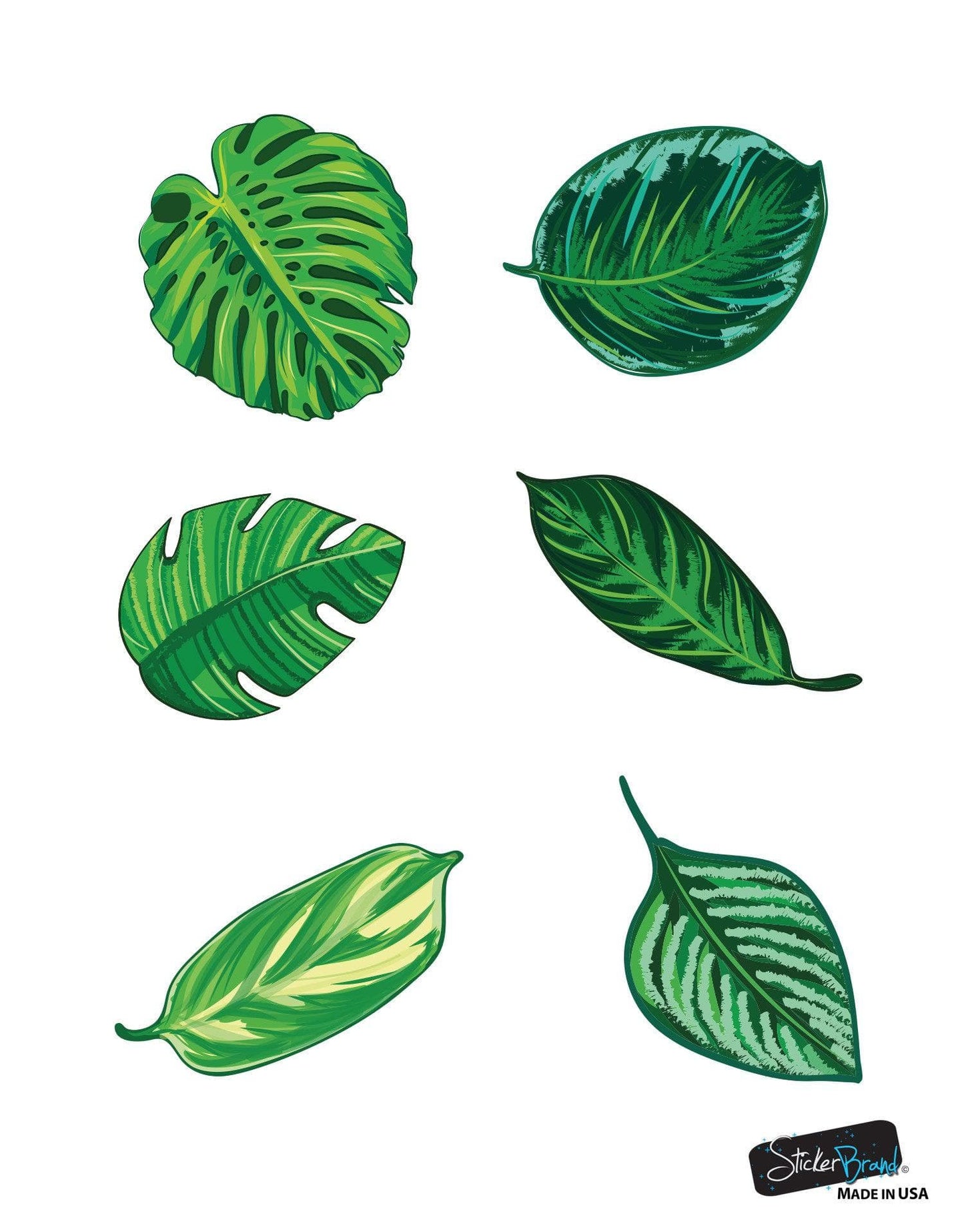 Tropical Plant Leaves Wall Decal, Hawaiian Party Beach Theme Decor. Great for Birthdays, Prom, Wedding Events. #6094