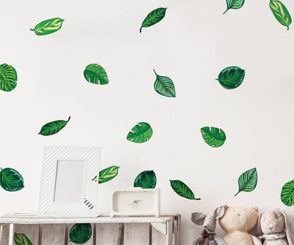 Tropical Plant Leaves Wall Decal, Hawaiian Party Beach Theme Decor. Great for Birthdays, Prom, Wedding Events. #6094