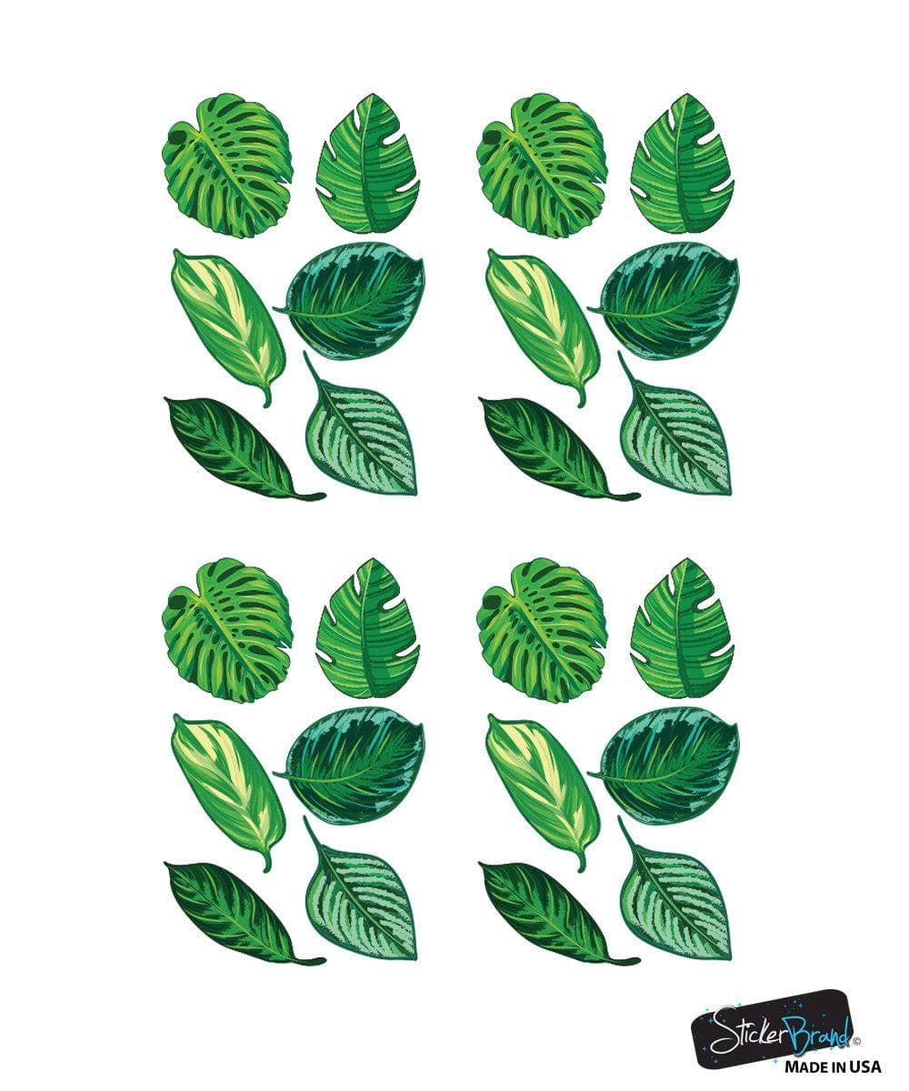 Tropical Plant Leaves Wall Decal, Hawaiian Party Beach Theme Decor. Great for Birthdays, Prom, Wedding Events. #6094