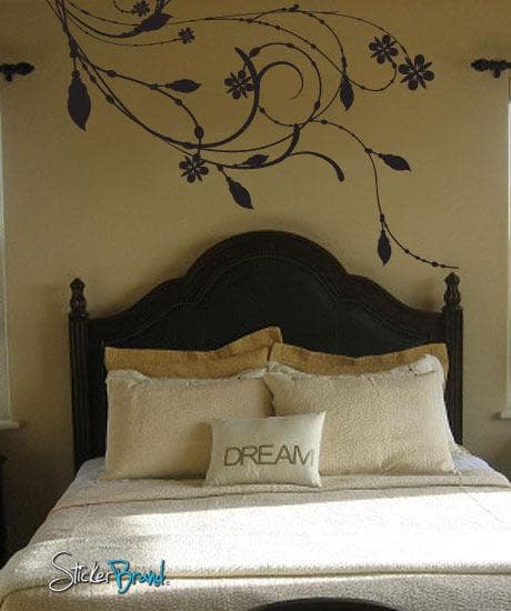 Floral Flower Wall Decal Sticker. #609