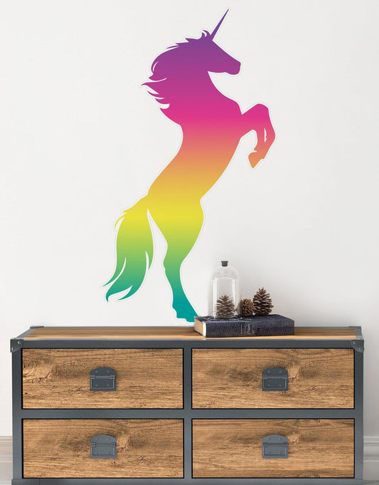 Rainbow Unicorn Wall Decal Sticker. Girl’s bedroom decor. Fantasy Silhouette Design. #6141