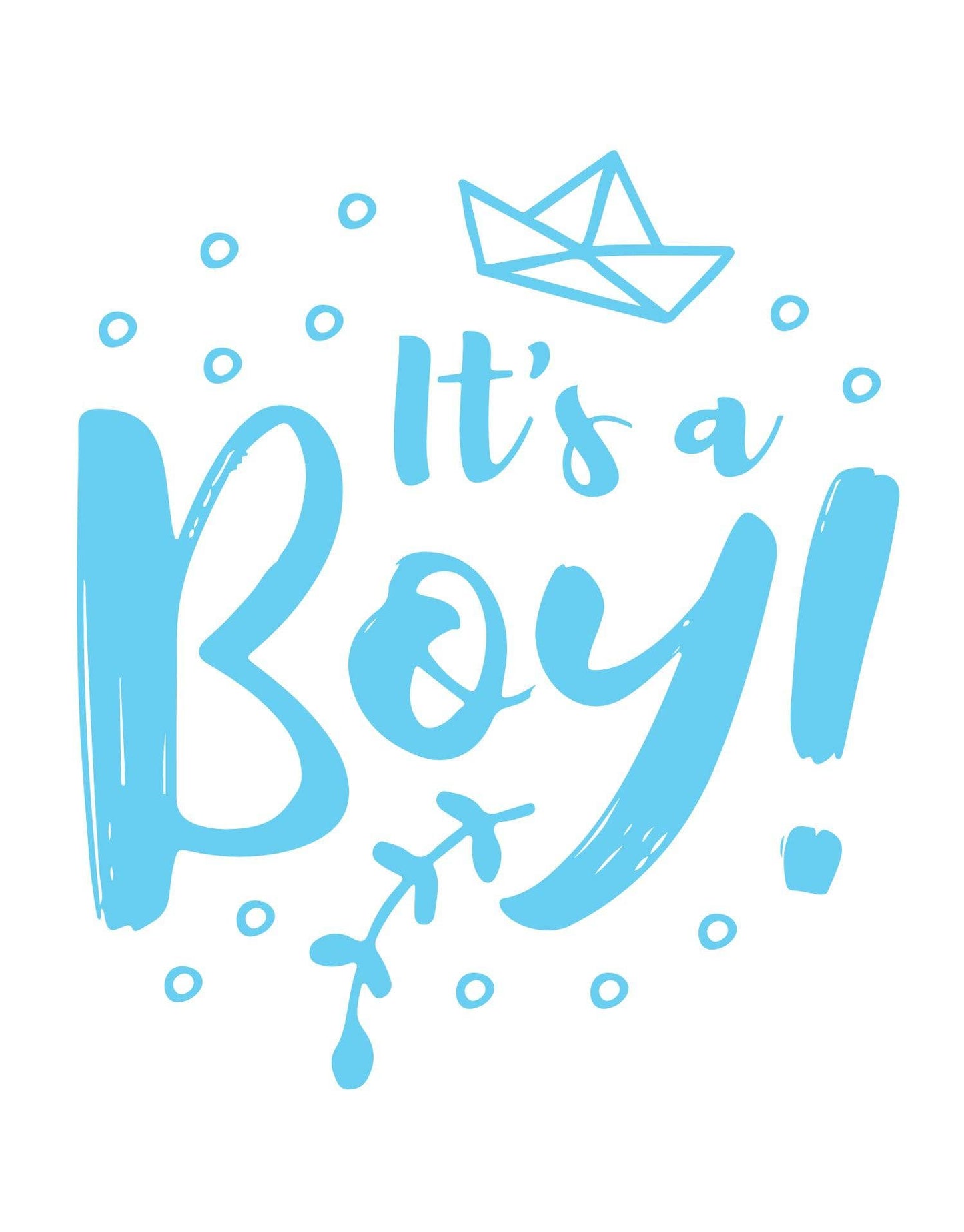 It’s a Boy Gender Reveal Vinyl Wall Decal Sticker. Perfect decoration for a Baby Reveal / Baby Shower party. #6187