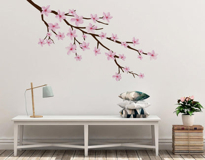 Cherry Blossom Branch Graphic Wall Decal Sticker. Pink Sakura Branches. #6207