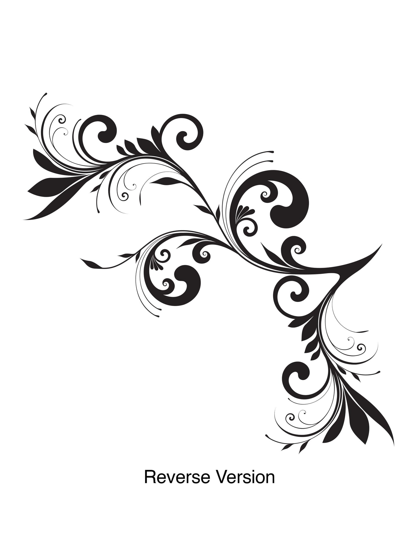 Swirl Floral Vinyl Wall Decal Sticker. #620