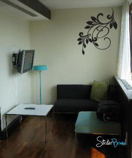 Vinyl Wall Decal Sticker Corner Swirl #621