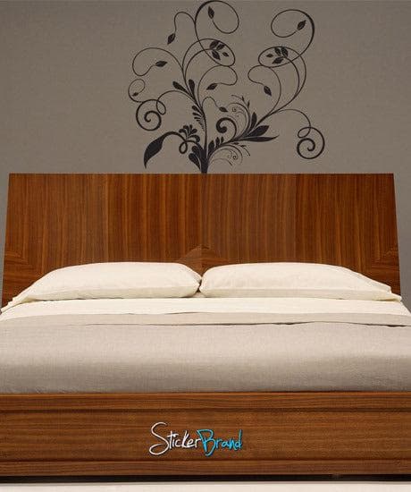 Vinyl Wall Decal Sticker Growing Swirl Weeds #622