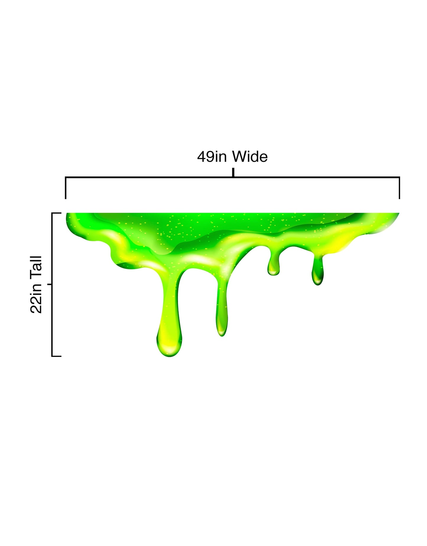 Green Slime Dripping Wall Decal Graphic. Kid’s room home decor. #6238