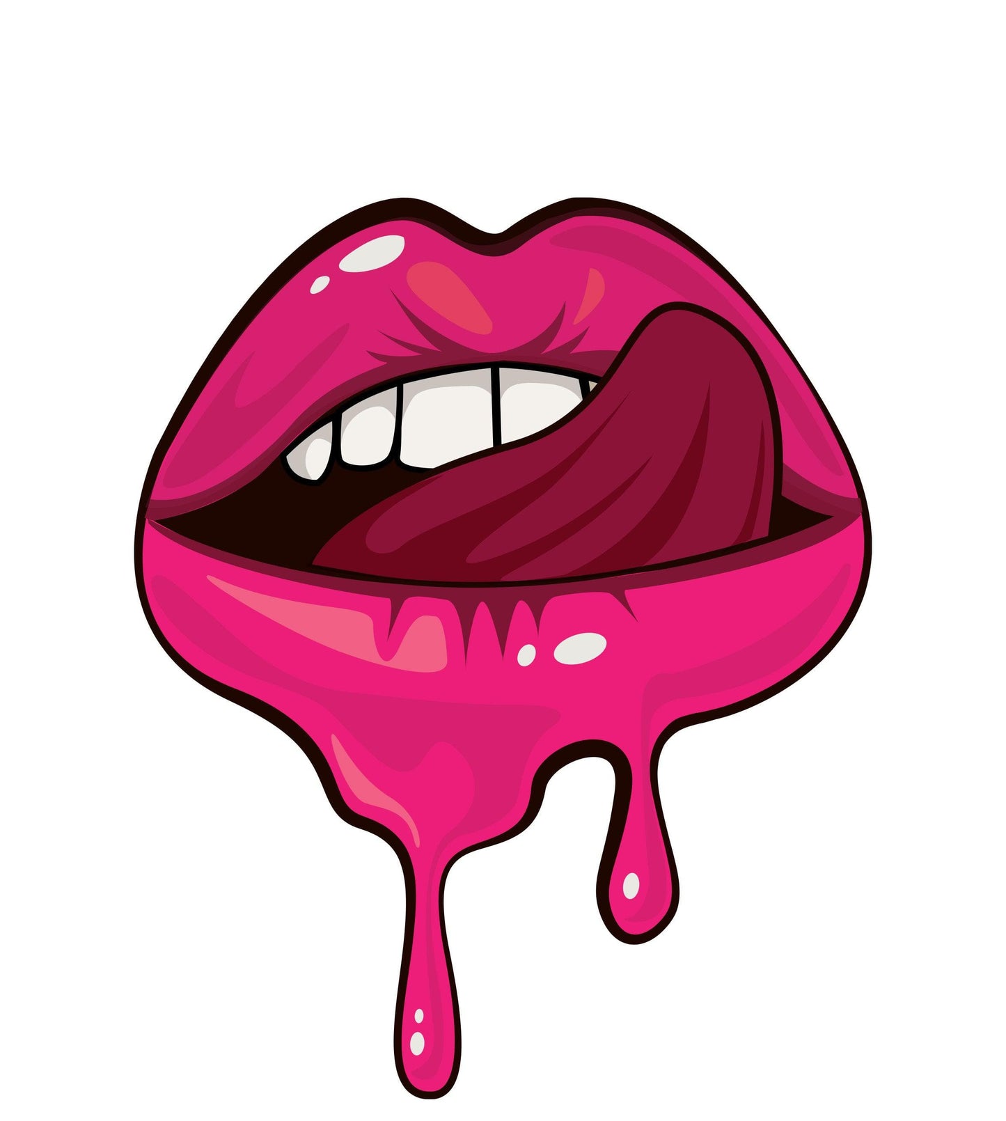 Sexy Lips Licking Wall Graphic Decal. #6253