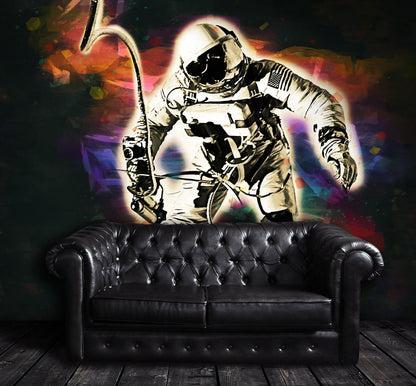 Astronaut Flowing in Space Wall Mural. NASA photo of Astronaut Edward H. White II in space. Peel and Stick Wallpaper. #6359