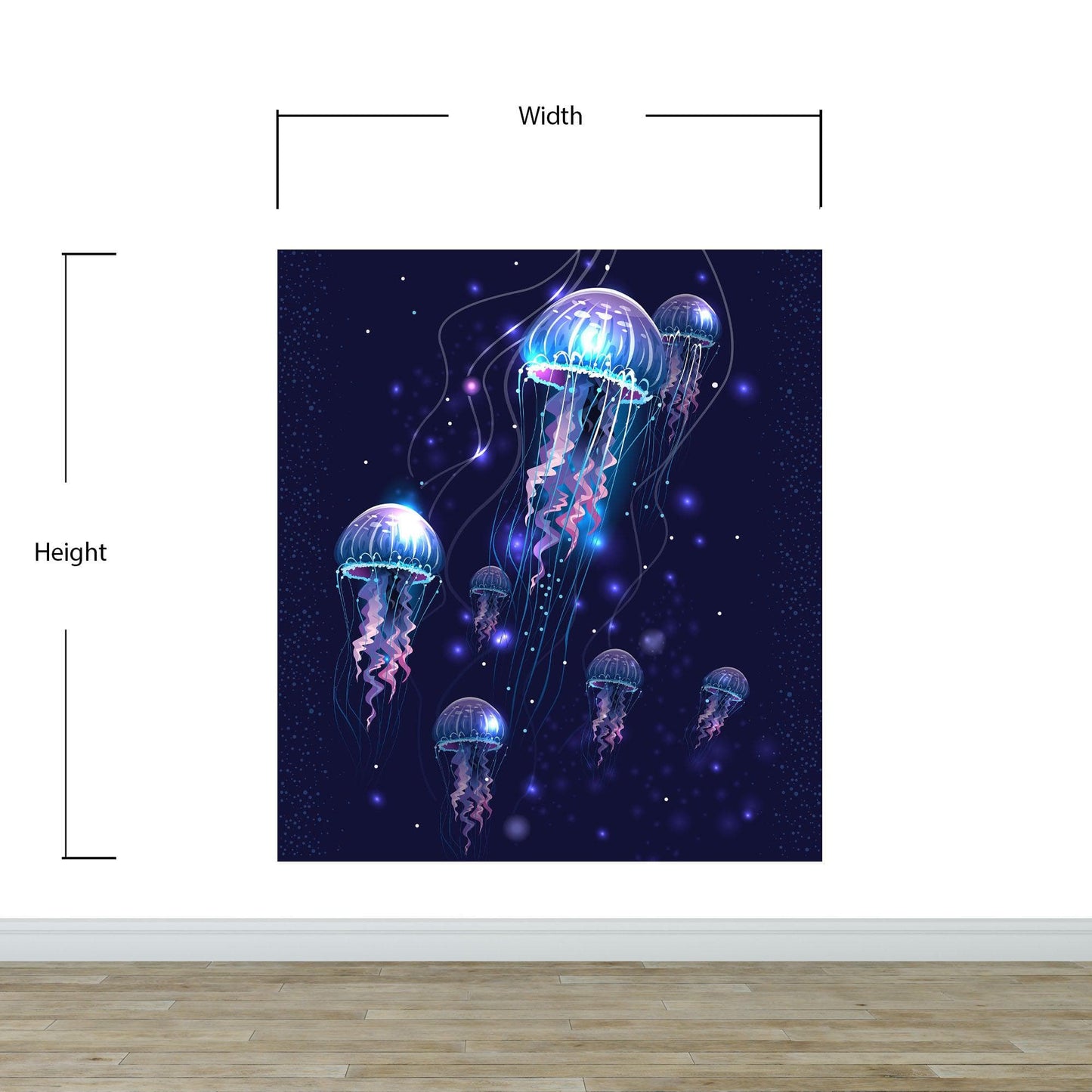 Jellyfish Wallpaper. Underwater Ocean Scene Wall Mural. #6480