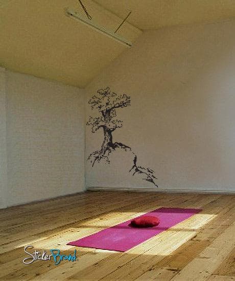 Vinyl Wall Decal Sticker Tree on Hill #654