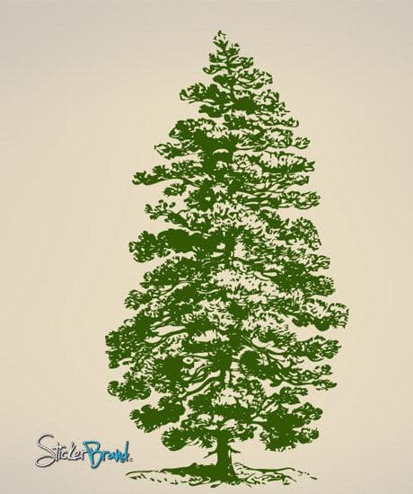 Pine Tree Wall Decal Sticker. #658