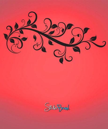 Floral Swirl Vinyl Wall Decal Sticker. #706