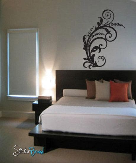 Vinyl Wall Decal Sticker Swirl Floral Dots #707