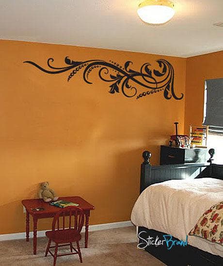 Swirl Dots L Pattern Vinyl Wall Decal Sticker. #711