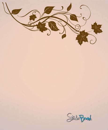 Vinyl Wall Decal Sticker Autumn Swirl Leaves #719