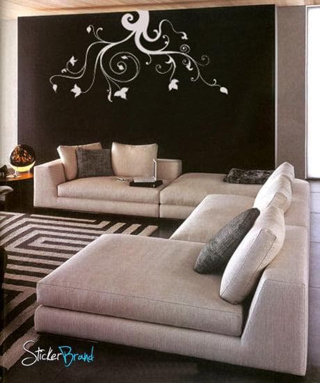 Vinyl Wall Decal Sticker Hanging Swirl Leaves #727