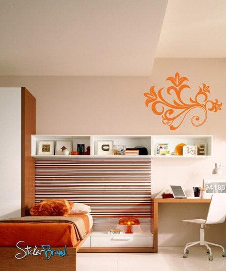 Vinyl Wall Decal Sticker Flower Swirl #728