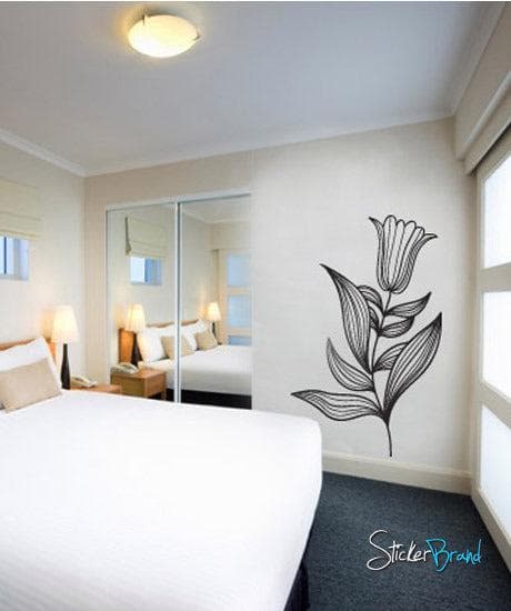 Vinyl Wall Decal Sticker Flower Tulip #748