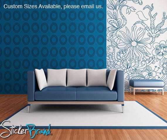 Vinyl Wall Decal Sticker Floral Bird Pattern Design #783