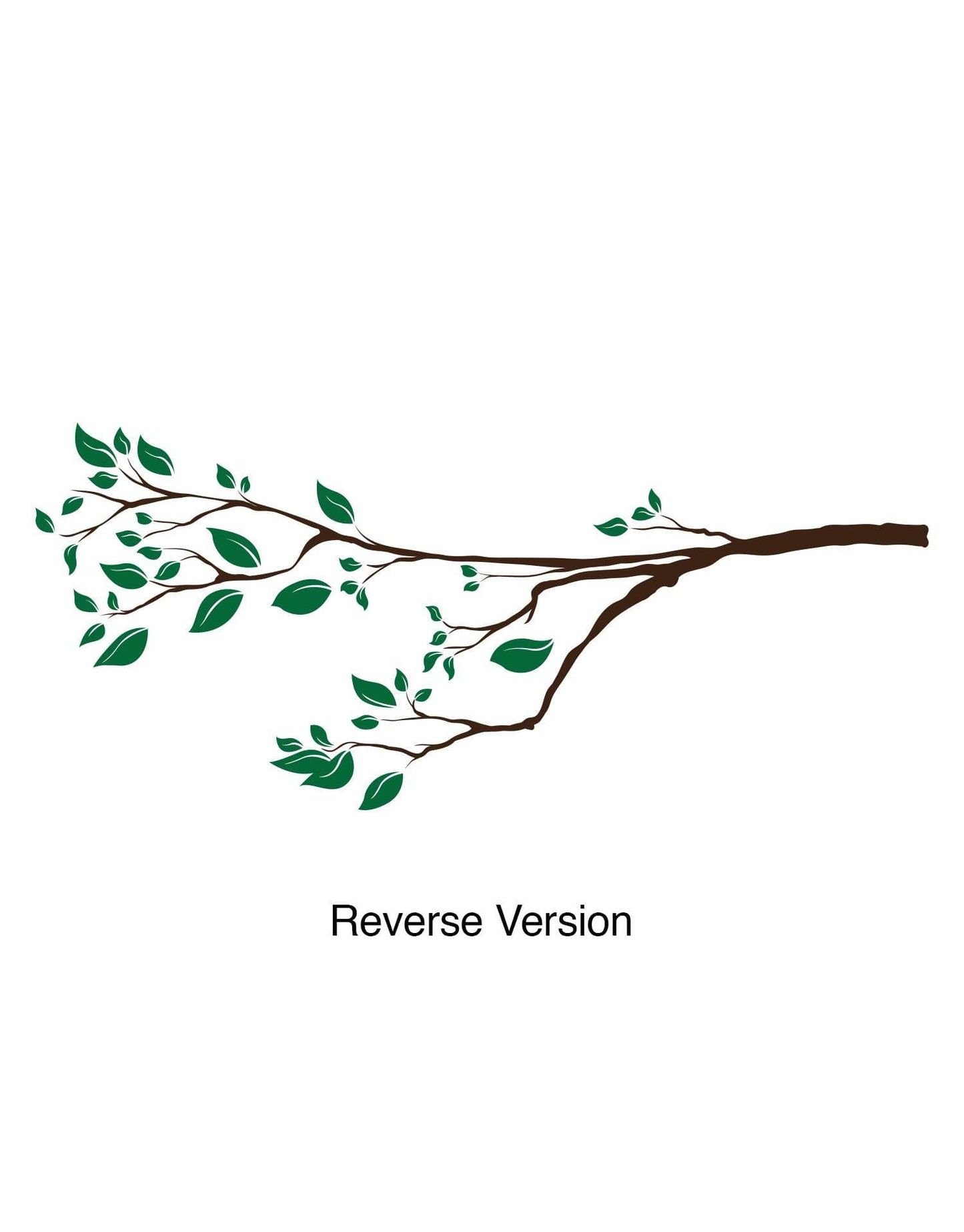 Tree Branch with leaves wall decal. #830
