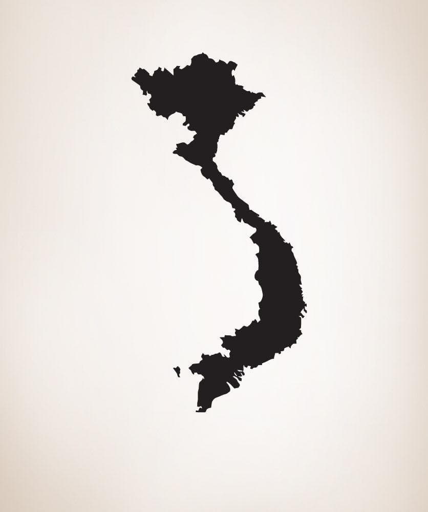 Vinyl Wall Decal Sticker Vietnam Country Silhouette #887