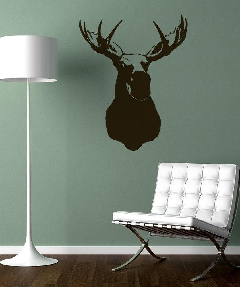 Vinyl Wall Decal Sticker Moosehead on Wall item #890
