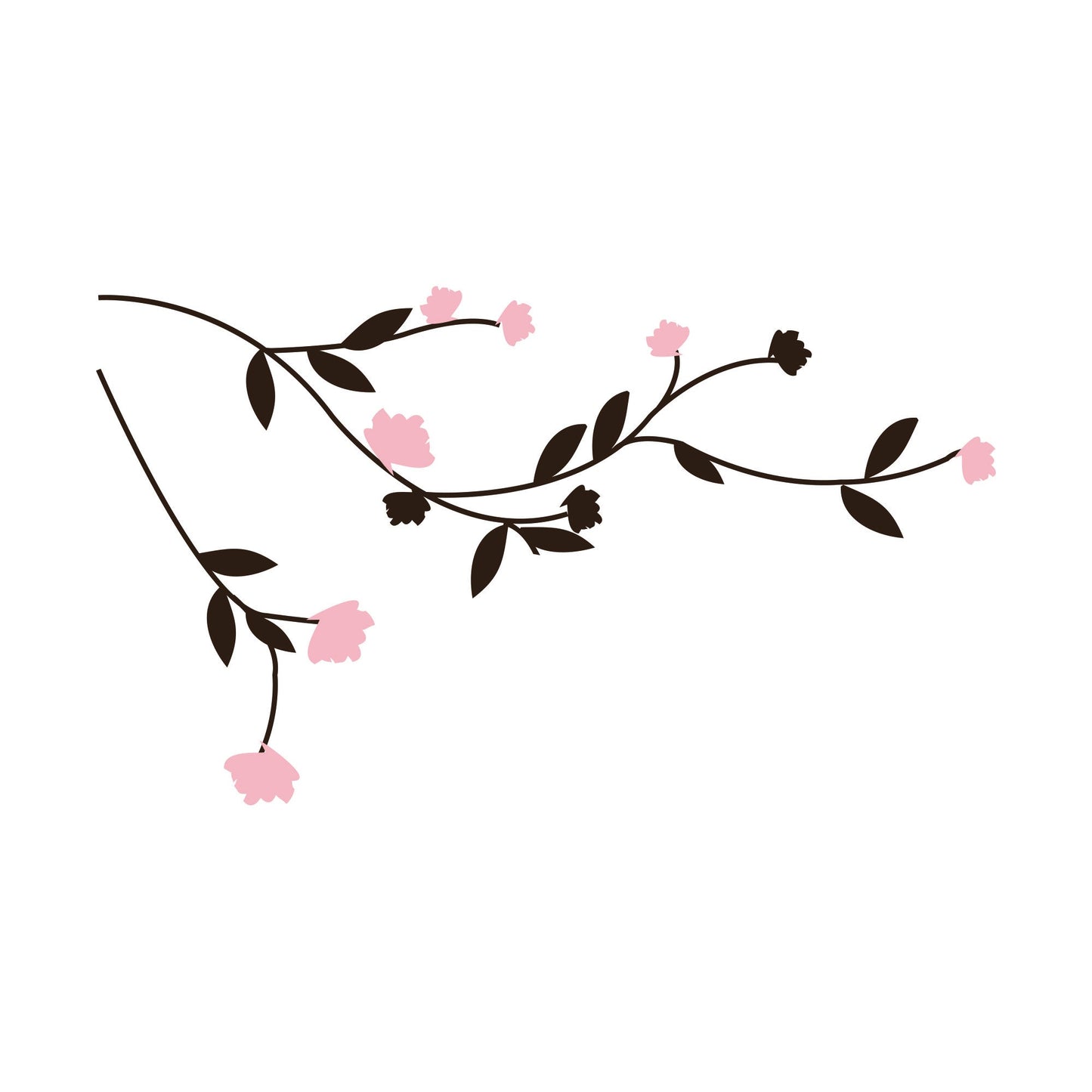 Vine Flower Vinyl Wall Decal. #AC103