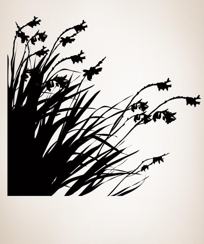 Vinyl Wall Decal Sticker Diagonal Flowers #AC188