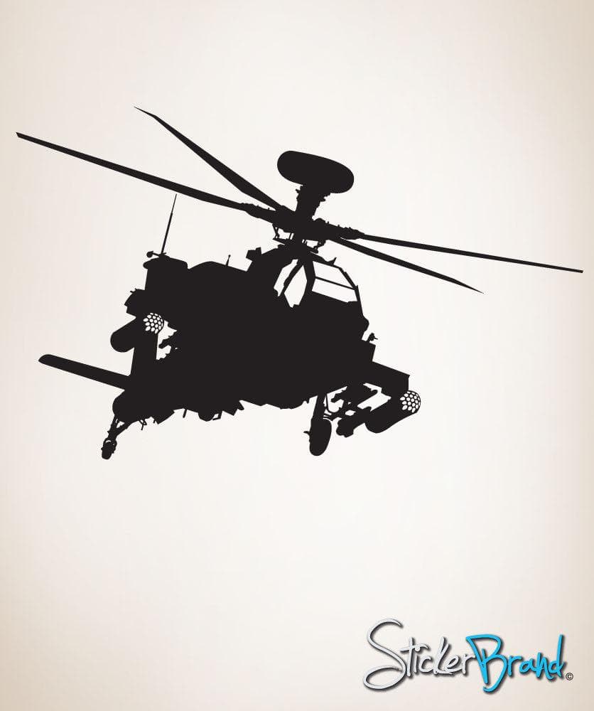 Military Apache Helicopter Vinyl Wall Decal Sticker. #152